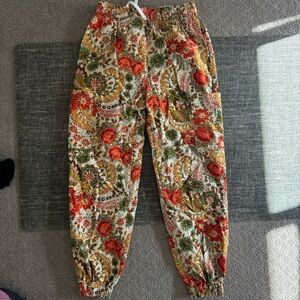 Floral Patterned Jogger Pants